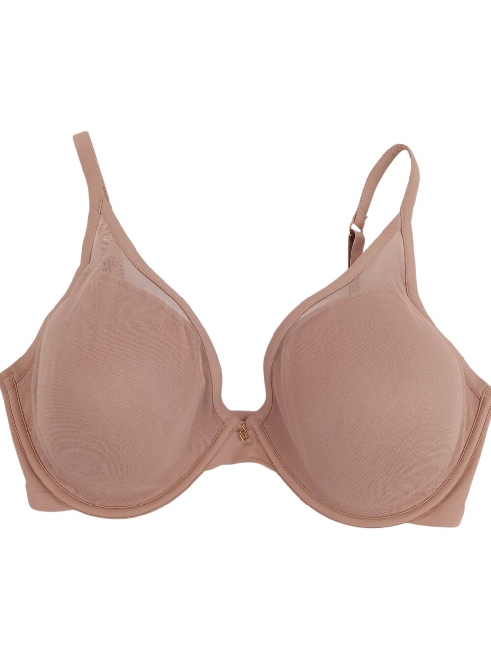 Thirdlove 24/7 Classic Uplift Plunge Bra 34F underwire lightly lined beige
